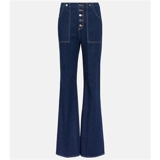 Veronica Beard jeans flared crosbie a vita alta