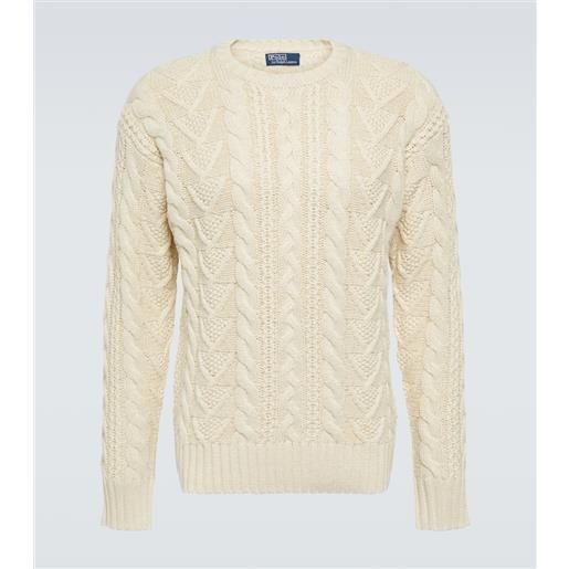 Polo Ralph Lauren pullover in maglia di misto cotone a trecce