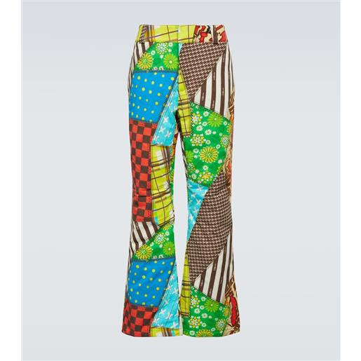 ERL pantaloni flared in misto cotone con stampa