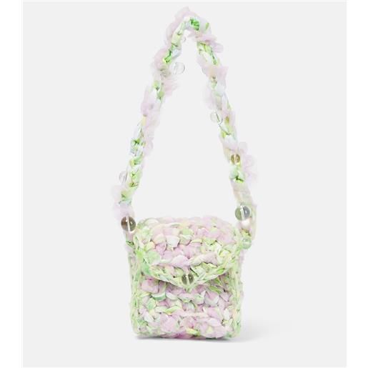 Susan Fang borsa a spalla mini in tulle crochet