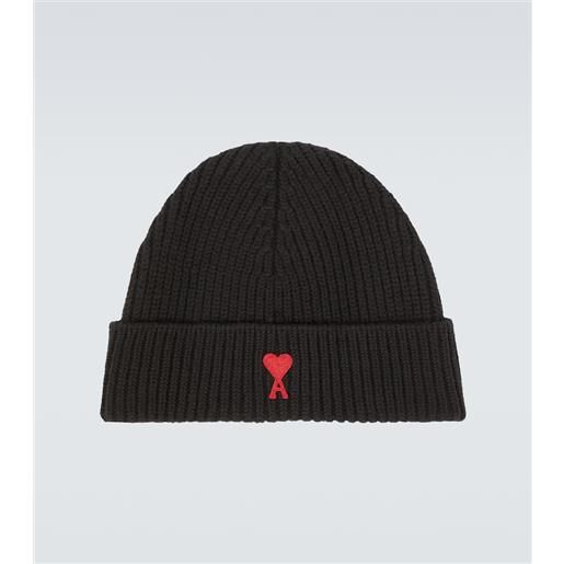 Ami Paris berretto ami de cåur in lana a coste