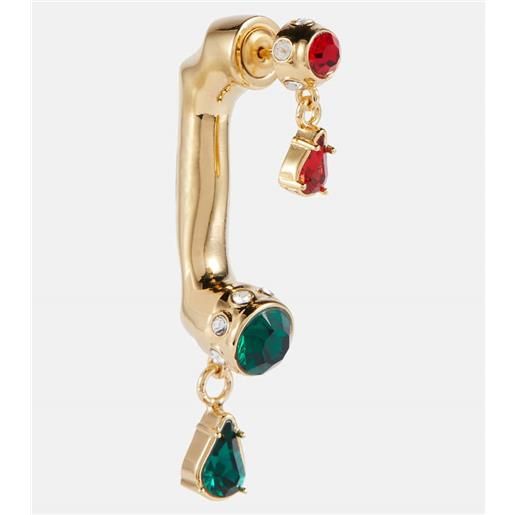 Rabanne orecchino singolo con cristalli