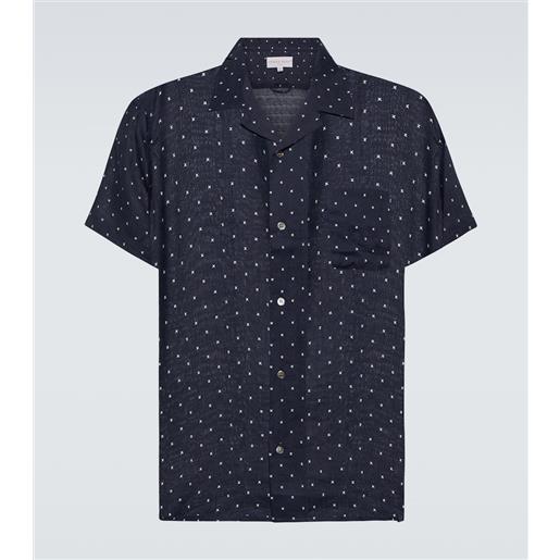 Derek Rose camicia milan 22 in lino