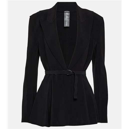Norma Kamali blazer in jersey con cintura