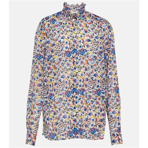 Marant Etoile blusa gambine in cotone con stampa