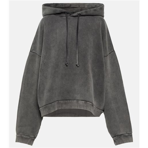 Acne Studios felpa con cappuccio cropped in cotone