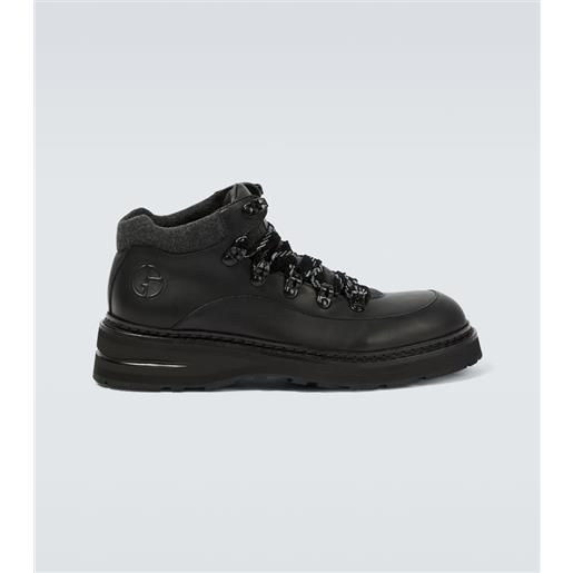 Giorgio Armani stivaletti stringati in pelle