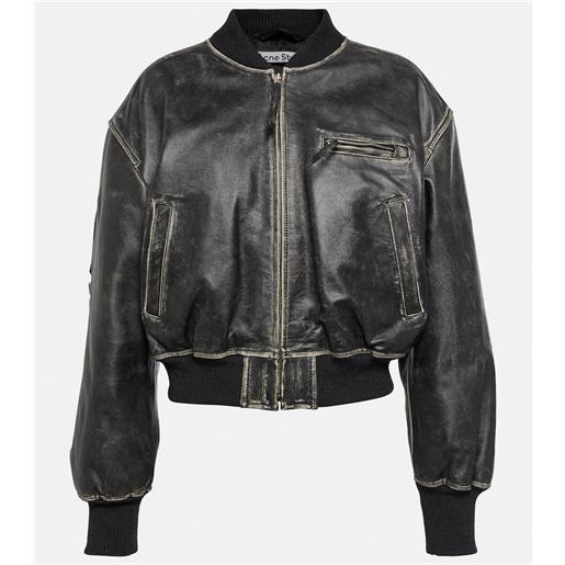 Acne Studios bomber cropped in pelle