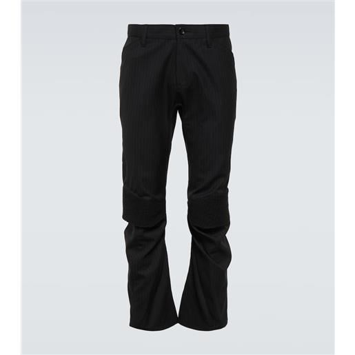 Junya Watanabe pantaloni in lana vergine a righe