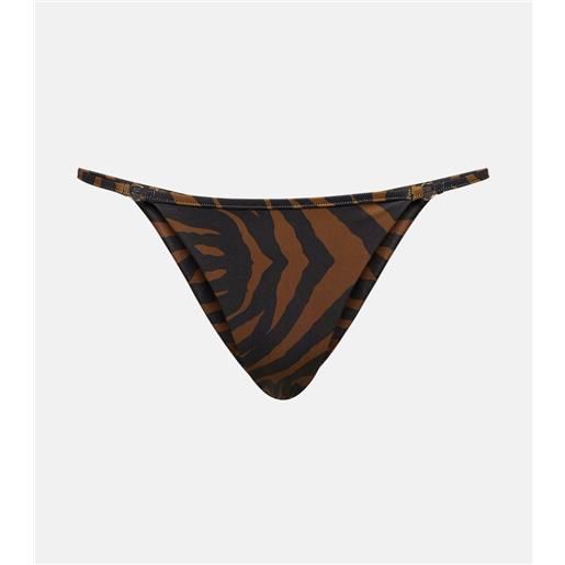 Same slip bikini con stampa zebrata