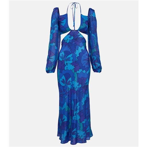 Rixo abito lungo kamilla in georgette