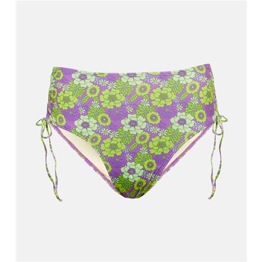 Bananhot slip bikini liz a vita alta con stampa