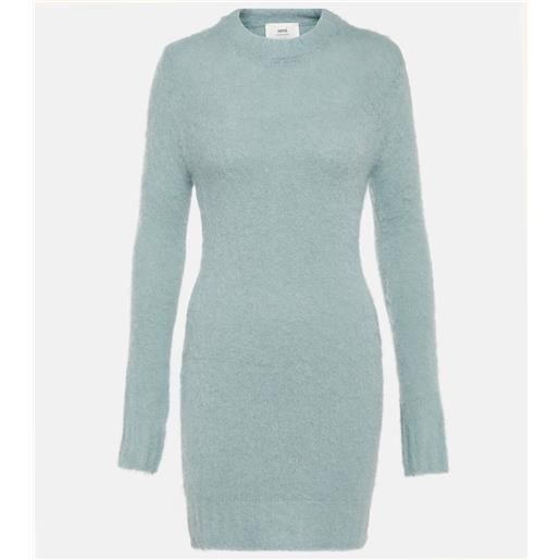 Ami Paris miniabito dolcevita in misto lana