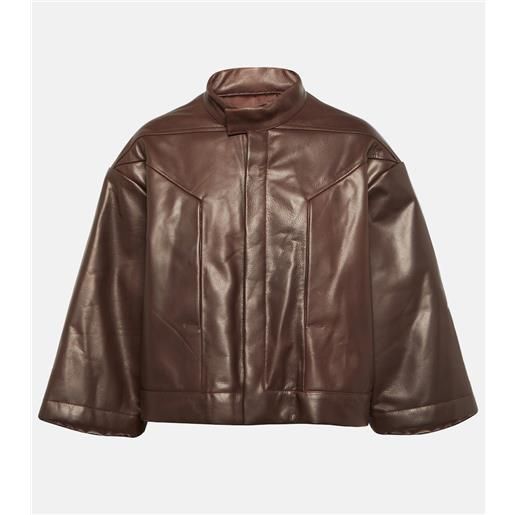 Rick Owens giacca cropped in pelle