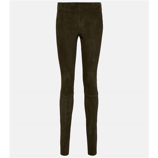 Stouls leggings carolyn in suede a vita alta