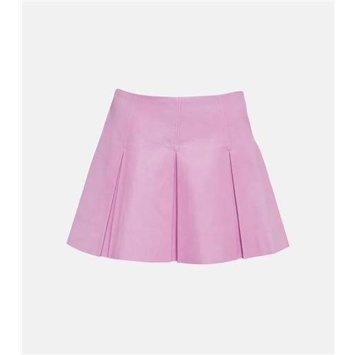 Stouls minigonna surya in pelle con pince