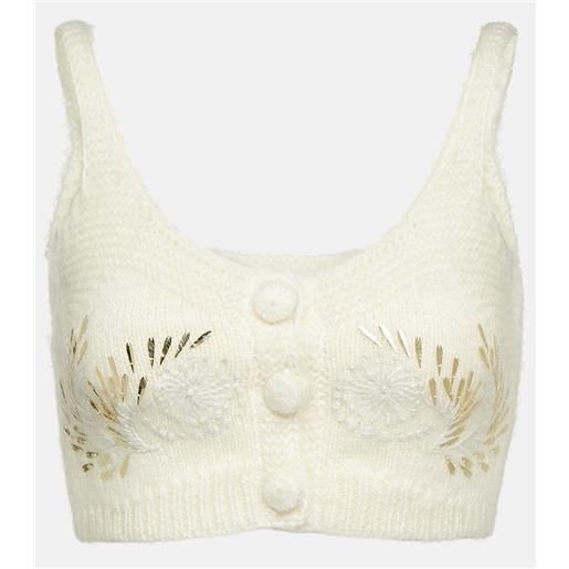Jacques Wei top in crochet con perline