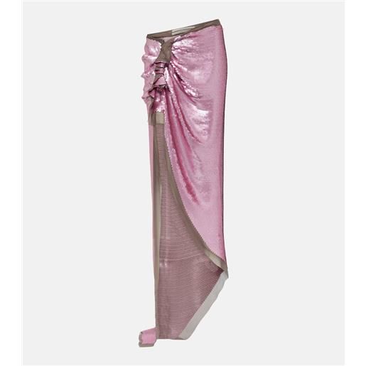 Rick Owens gonna lunga edfu in chiffon