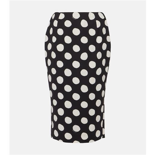 Marni gonna midi in cady a pois