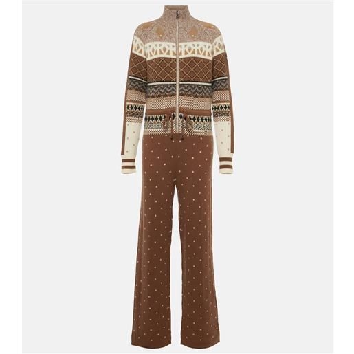 Bogner jumpsuit agnetha con intarsio