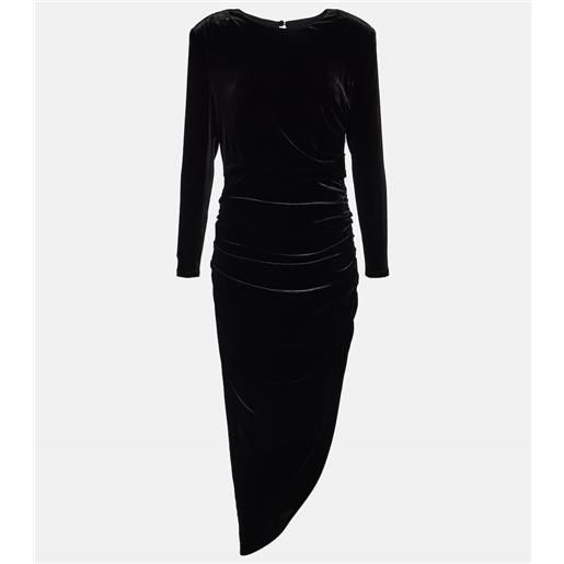 Veronica Beard abito midi tristana in velluto