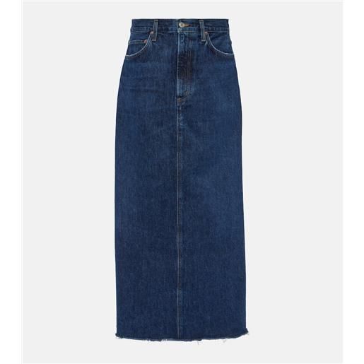 Agolde gonna lunga di jeans hilla