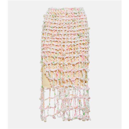 Susan Fang gonna midi in crochet con perline