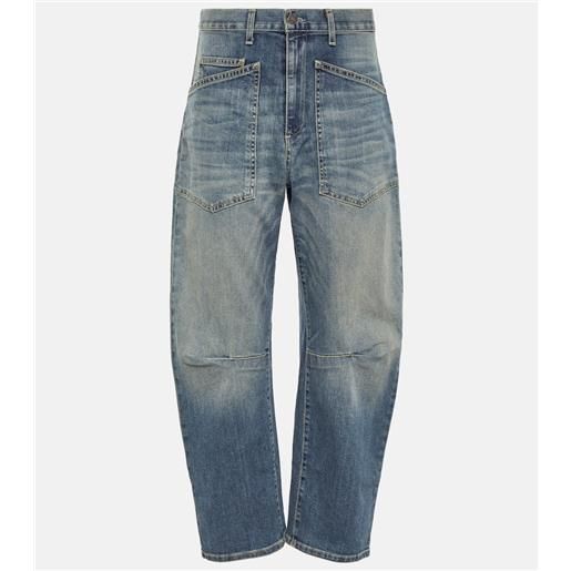 Nili Lotan jeans shon a vita alta e gamba larga
