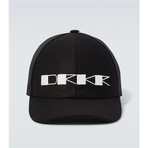 Rick Owens cappello da baseball in cotone con logo