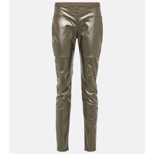 Rick Owens leggings in denim metallizzato