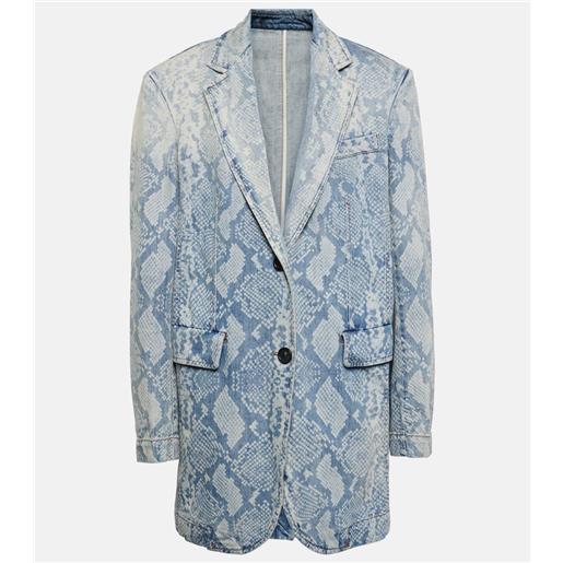 Sportmax blazer di jeans con stampa