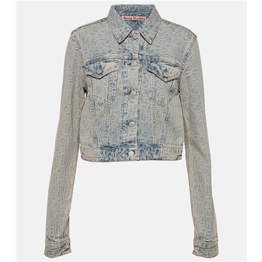 Acne Studios giacca di jeans cropped in jacquard