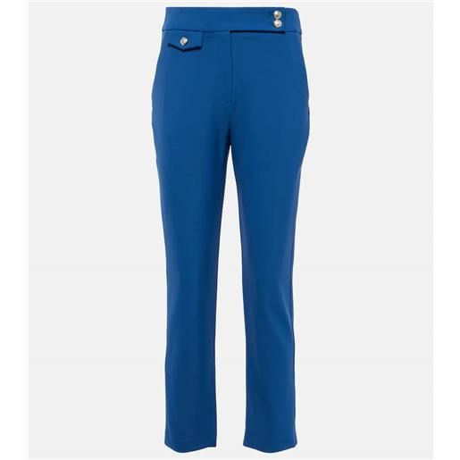 Veronica Beard pantaloni slim cropped renzo a vita alta