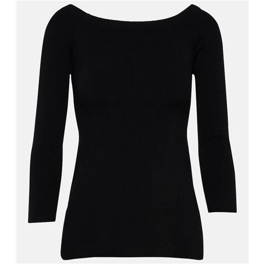 Veronica Beard pullover derick con scollo bardot
