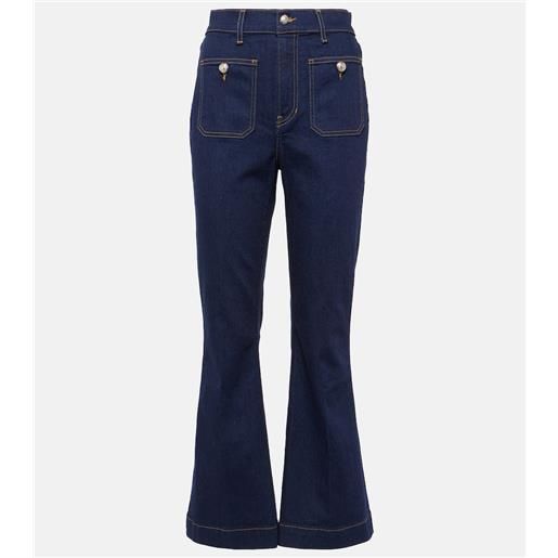 Veronica Beard jeans flared cropped carson