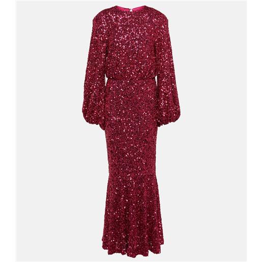 Rotate abito lungo con paillettes