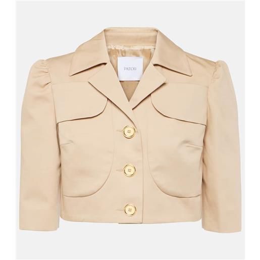 Patou giacca cropped in gabardine di cotone