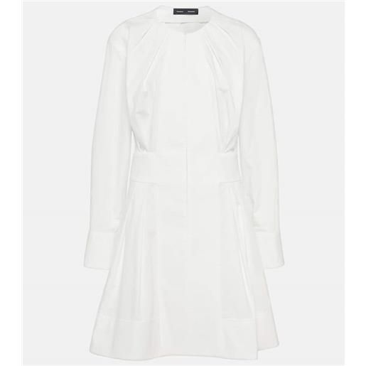 Proenza Schouler miniabito eileen in popeline di cotone