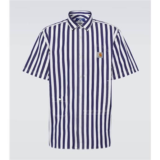 Junya Watanabe x carhartt - camicia bowling in cotone a righe
