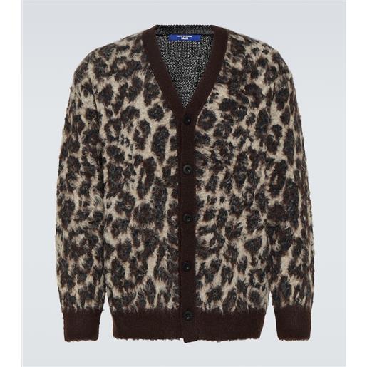 Junya Watanabe cardigan in jacquard di misto cotone