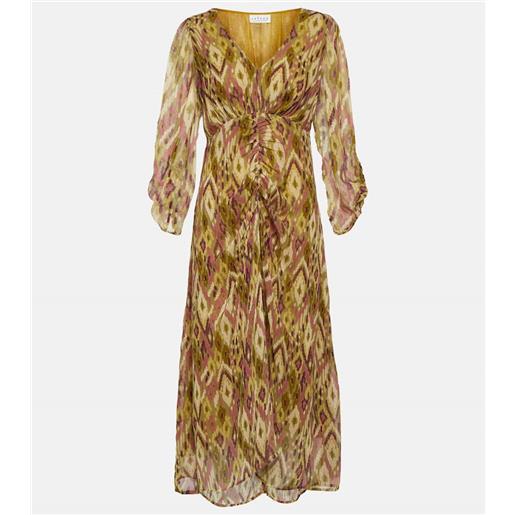 Velvet abito midi cailey in georgette con stampa