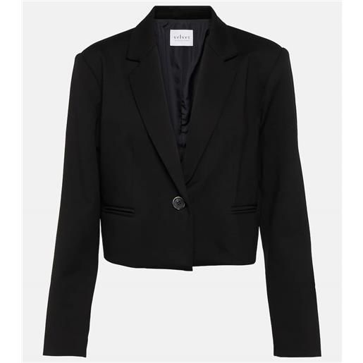 Velvet blazer cropped anya