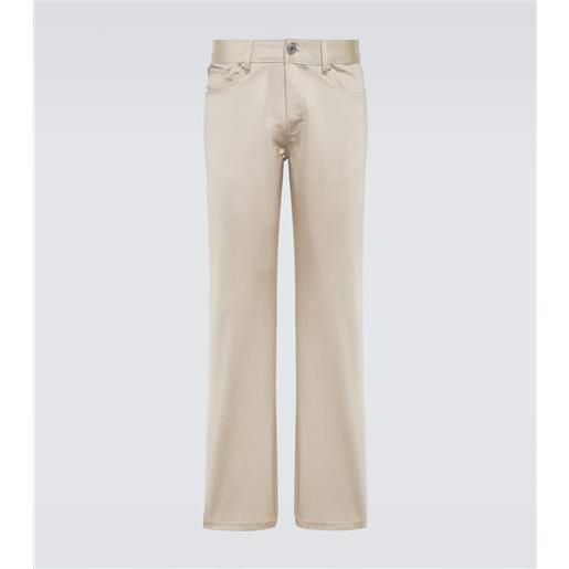 Ami Paris pantaloni regular in raso di cotone