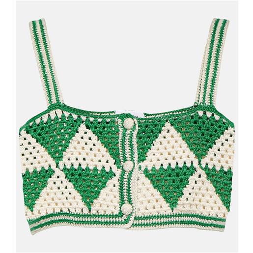 Anna Kosturova top cropped maija in crochet