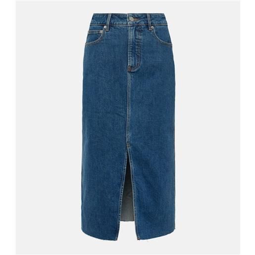 Veronica Beard gonna midi di jeans victoria