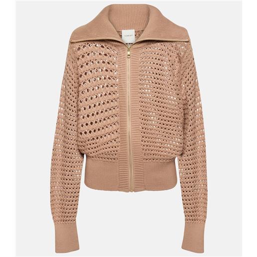 Varley pullover eloise in cotone con zip