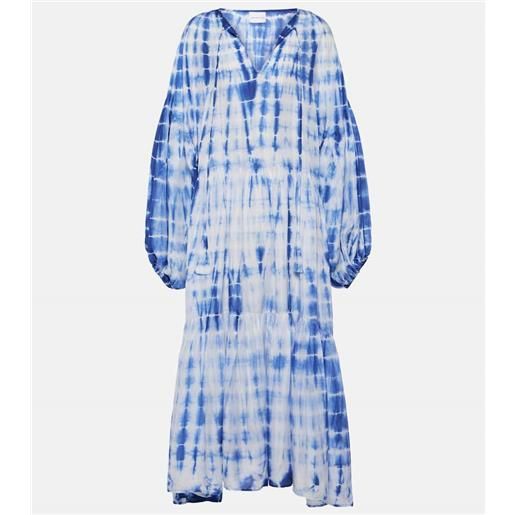 Anna Kosturova abito midi amelia in seta tie-dye