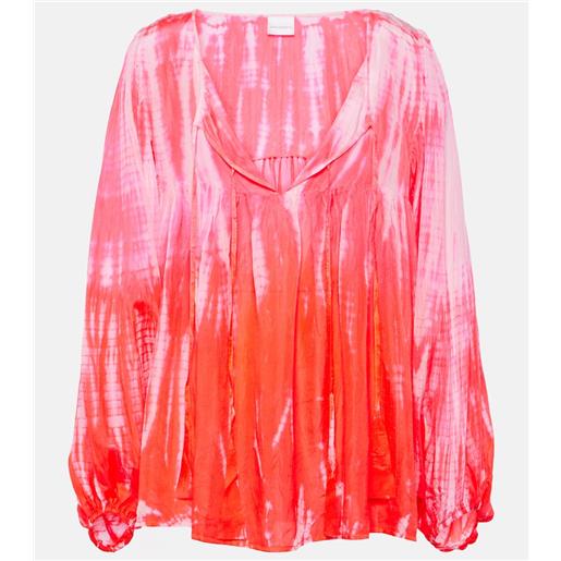 Anna Kosturova top in seta con stampa