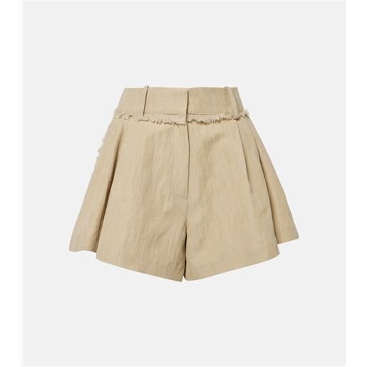Rabanne shorts in misto cotone a vita alta