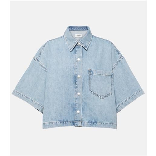 Agolde camicia di jeans cropped rona box